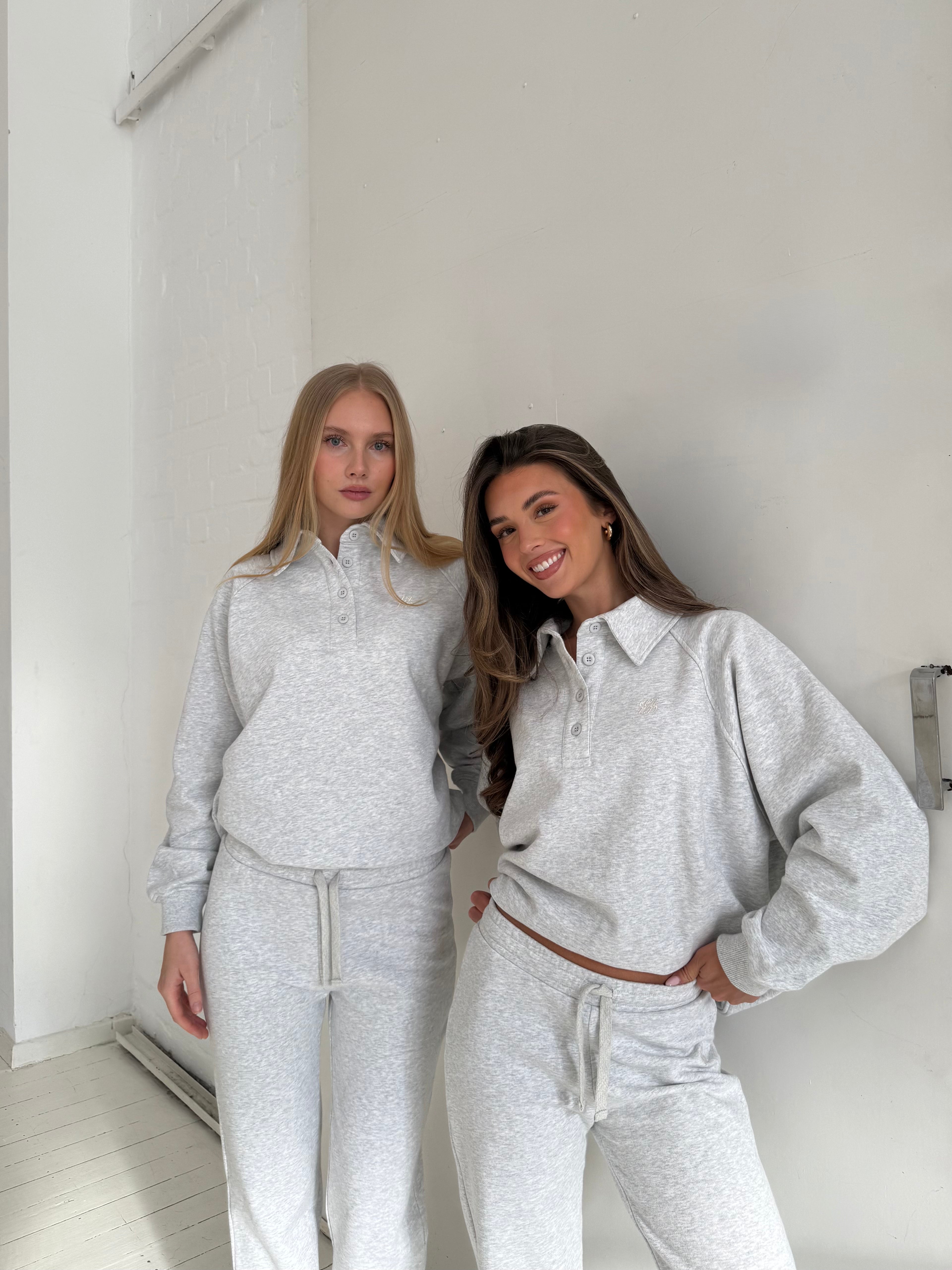 Oversized Polo Sweater Arlo grey