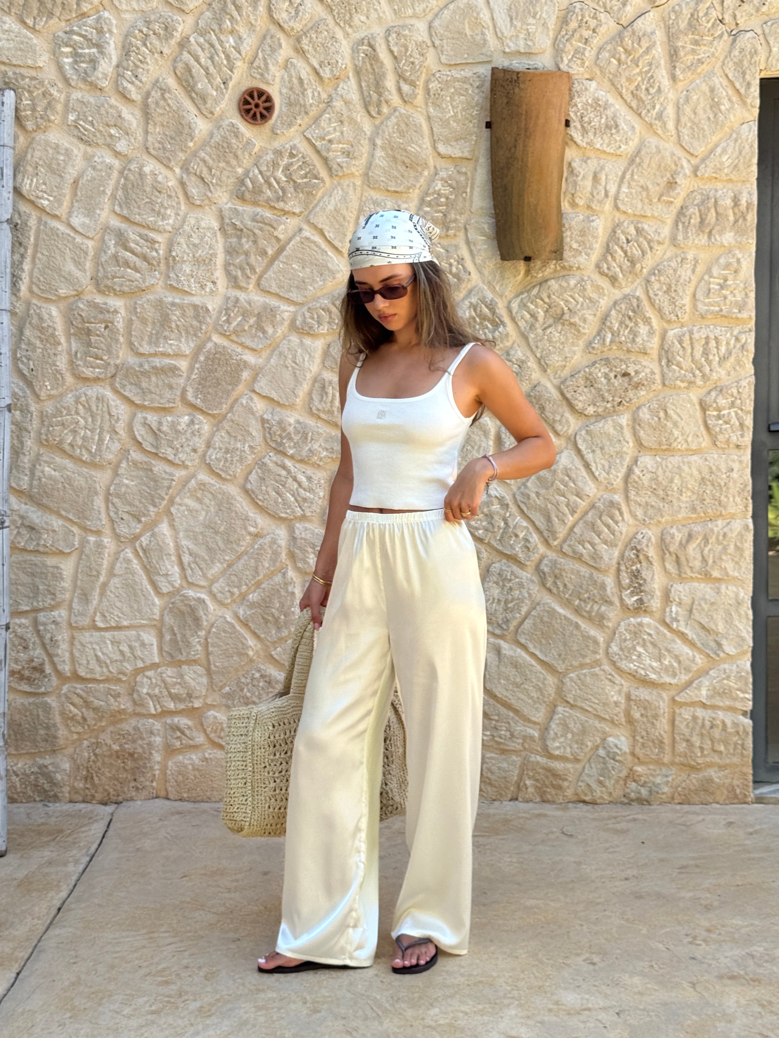 Satin Pants Ema creme